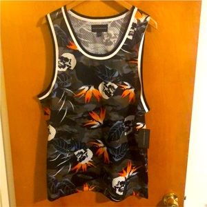 Men’s Large Camo Skull Mesh Tank Top 💀